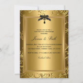 金ゴールドフローラスワールフォト50周年記念招待状 招待状 (裏面)