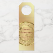 金ゴールドフローラダマスクとハート ボトルネックタグ (正面)