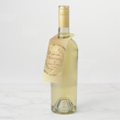 金ゴールドフローラダマスクとハート ボトルネックタグ (アングル)