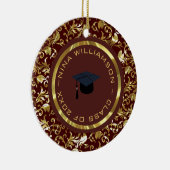 金ゴールドフローラダマスク及びキャップ セラミックオーナメント (右)