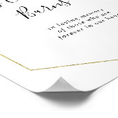 金ゴールドフローラトロピカルグリーンこのキャンドルバーンズ標識 ポスター (角)