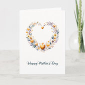 金ゴールドフローラハート母日 シーズンカード (正面)