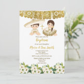 金ゴールドフローラバプティスフィエスタツイン招待状 招待状 (スタンド正面)