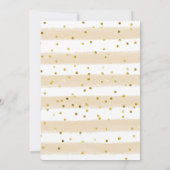 金ゴールドフローラパンプキンターニング1誕生日招待 招待状 (裏面)