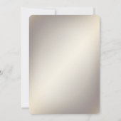 金ゴールドフローラフレームとレッドストーンズのリハーサルディナー 招待状 (裏面)