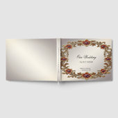 金ゴールドフローラフレームとレッドストーンズゲストブック ゲストブック (全面)