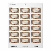 金ゴールドフローラフレーム差出人住所ラベル ラベル (フルシート)