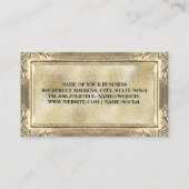 金ゴールドフローラフレーム |ゴールドフォイルきらめく 名刺 (裏面)