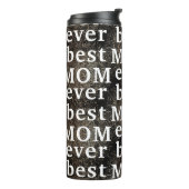 金ゴールドフローラブラックモダンママ | 最高の母 タンブラー (回転左)