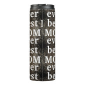 金ゴールドフローラブラックモダンママ | 最高の母 タンブラー (裏面)