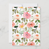 金ゴールドフローラブランチ&バブリーブライダルシャワー 招待状 (裏面)