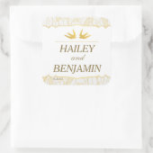 金ゴールドフローラブリスステッカー スクエアシール (バッグ)