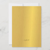 金ゴールドフローラブリス結婚式招待状 招待状 (裏面)