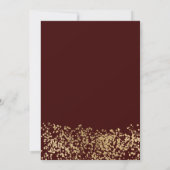 金ゴールドフローラブルガンディティアラシックキンセアニラ 招待状 (裏面)