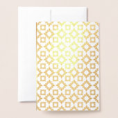 金ゴールドフローラブルゴーニュ写真ムスリム結婚ズ 箔カード (裏面封筒付き)