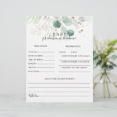 金ゴールドフローラベビーの予測とアドバイスカード (スタンド正面)