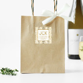 金ゴールドフローラペイズリーパターン スクエアシール