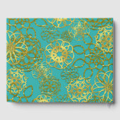 金ゴールドフローラマンダラスウェディングレセプションパーティー ゲストブック (裏面)