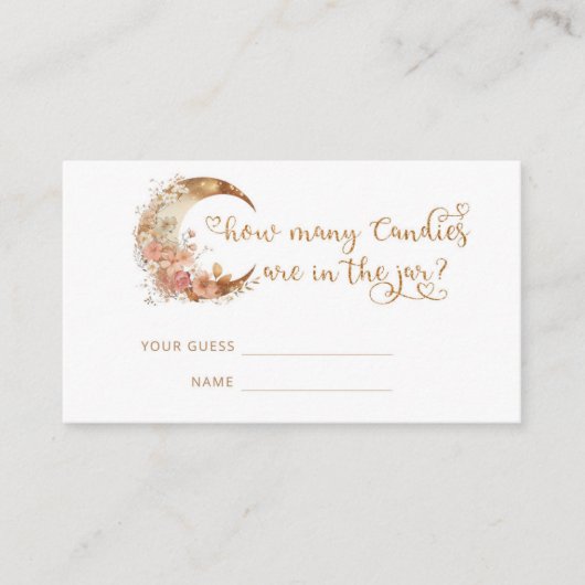 金ゴールドフローラムーンはキャンディーの数を推測する エンクロージャーカード (正面)