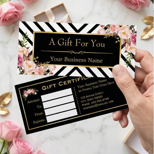 金ゴールドフローラメイクアップヘアサロンギフト券