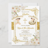 金ゴールドフローラメキシコバプテスフィエスタツイン 招待状 (正面)