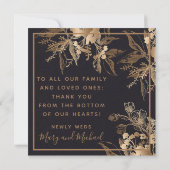 金ゴールドフローラメタリック結婚アレンジメント (裏面)