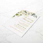 金ゴールドフローラメモリアルサービス 箔招待状 (回転した状態)