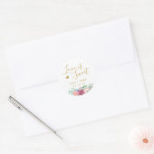 金ゴールドフローララブイズスウィート結婚式の引き出物 ラウンドシール (封筒)