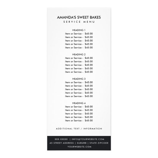 金ゴールドフローラリースイニシャル価格サービス ラックカード (正面)