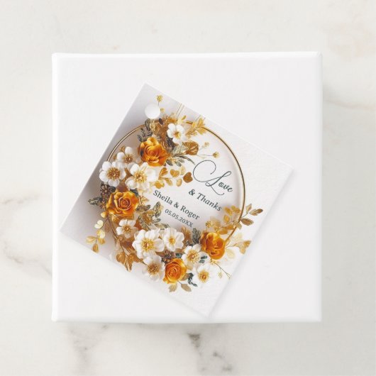 金ゴールドフローラリースサンキュー結婚ズ フェイバータグ (インサイチュ)