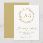 金ゴールドフローラリース セーブザデート (正面/裏面)