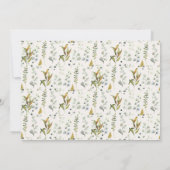 金ゴールドフローラレター赤ちゃんシャワー招待 (裏面)