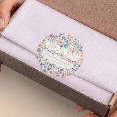 金ゴールドフローラワイルドフラワーサンキュー結婚式の引き出物 ラウンドシール