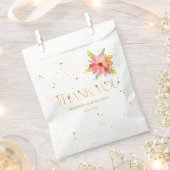 金ゴールドフローラワイルドフラワーボタニカルサンキュー結婚ズ フェイバーバッグ (クリップ留めされた状態)