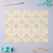 金ゴールドフローラヴィンテージの警告 薄葉紙 (クラフト)