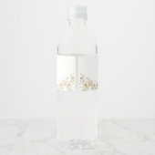 金ゴールドフローラヴィンテージテディベア赤ちゃんシャワー ペットボトルラベル (裏面)