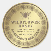金ゴールドフローラヴィンテージハチミツ ラウンドシール (正面)