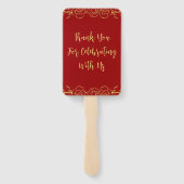 金ゴールドフローラ写中国の真結婚対習合 ハンドファン (裏面)