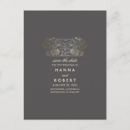 金ゴールドフローラ国側ヴィンテージ保存日 案内ポストカード