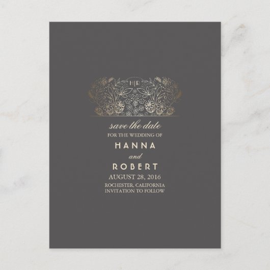 金ゴールドフローラ国側ヴィンテージ保存日 案内ポストカード (正面)