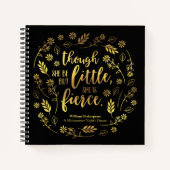 金ゴールドフローラ小さいが激しいウィリアム・シェイクスピア ノートブック (正面)