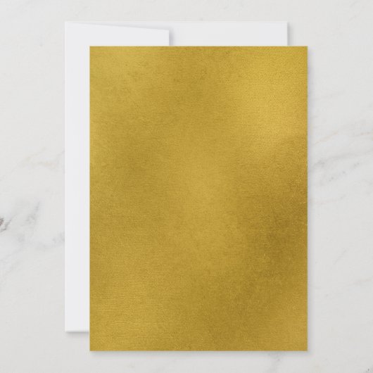 金ゴールドフローラ幾何学的ドライブ(シャワー駆動) 招待状 (裏面)