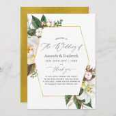 金ゴールドフローラ幾何結婚図形 プログラム (正面/裏面)