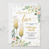 金ゴールドフローラ応援からラブブライダルシャワー 招待状 (正面)