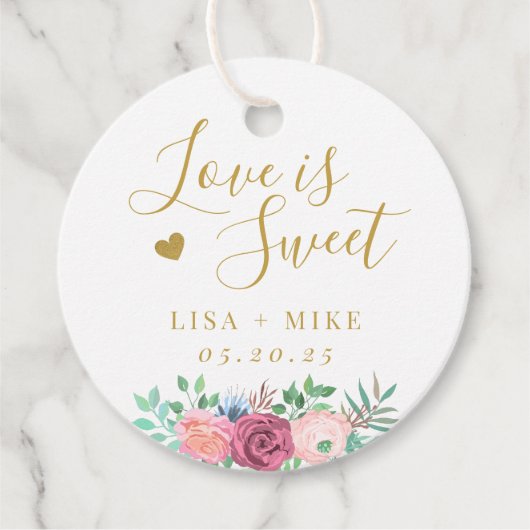 金ゴールドフローラ愛は結婚甘党 フェイバータグ (正面)