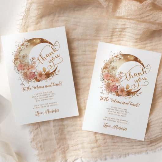 金ゴールドフローラ感謝してい月の誕生日にあなたに カード