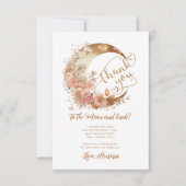 金ゴールドフローラ感謝してい月の誕生日にあなたに カード (正面)