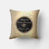 金ゴールドフローラ旋回結婚50周年記念 クッション (裏面)