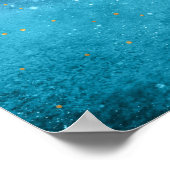 金ゴールドフローラ曼荼羅と紙吹雪像 ポスター (角)