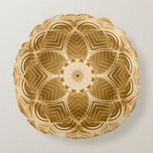 金ゴールドフローラ枕 ラウンドクッション